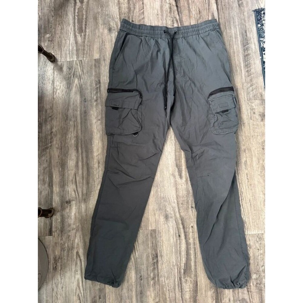 PacSun grey nylon utility cargo joggers men’s Large